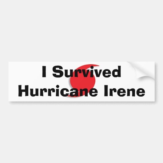 I Survived Irene bumpersticker (Voorkant)