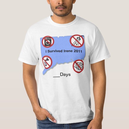 I Survived Irene T-shirt (Voorkant)