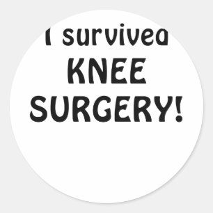 I Survived Knee Surgery Ronde Sticker