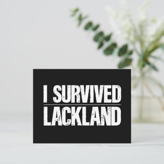 I Survived Lackland AFB Basic Milous Training Briefkaart (Staand voorkant)