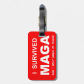 I Survived MAGA Bagagelabel (Achterkant verticaal)