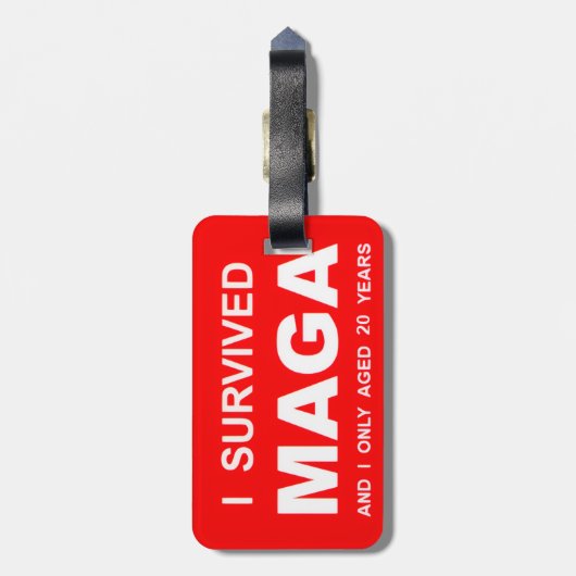 I Survived MAGA Bagagelabel (Achterkant verticaal)