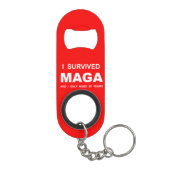 I Survived MAGA Mini Flessenopener (Achterkant)