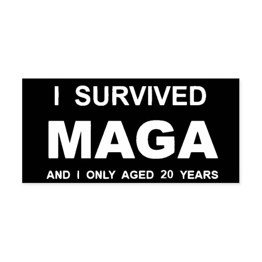 I Survived MAGA  Rubberstempel (Afrduk)
