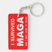 I Survived MAGA Sleutelhanger (achterkant)