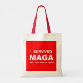 I Survived MAGA Tote Bag (Achterkant)