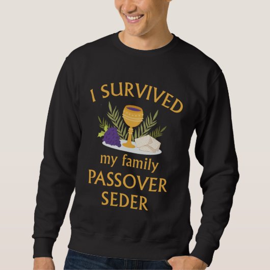 I Survived My Family Passover Seder 2023 Matzah 4 Trui (Voorkant)