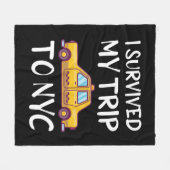 I Survived My Trip To NYC Fleece Deken (Voorkant (Horizontaal))