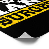 I Survived My Wife's Hand Surgery Funny Recovery Poster (Hoek)