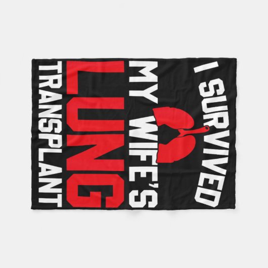 I Survived My Wife's Lung Transplant, New Lung Fleece Deken (Voorkant (Horizontaal))