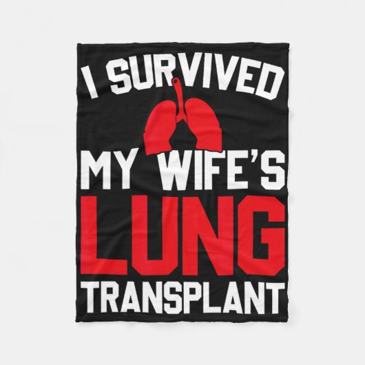 I Survived My Wife's Lung Transplant, New Lung  Fleece Deken (Voorkant)