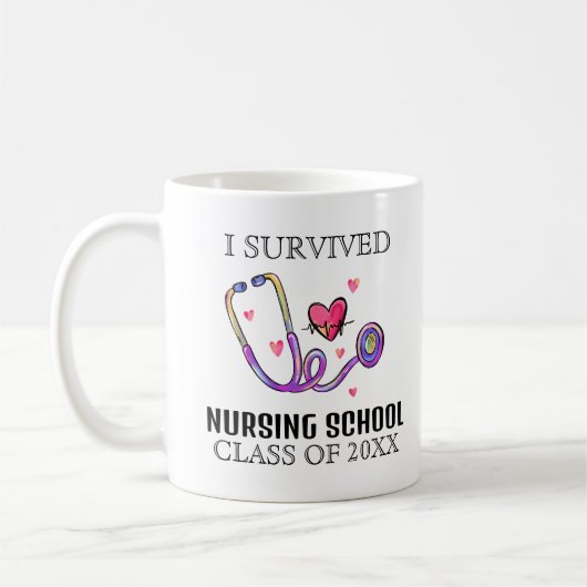 I Survived Nursing School Afstudeerder Koffiemok (Links)