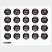 I Survived Nursing School Class Of 2022 Graduation Ronde Sticker (Vel)