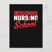 I Survived Nursing School Nurse Afstuderen Briefkaart (Voorkant)