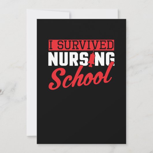 I Survived Nursing School Nurse Afstuderen Kaart (Voorkant)