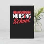 I Survived Nursing School Nurse Afstuderen Kaart (Staand voorkant)