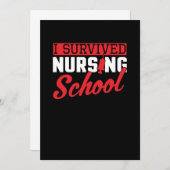 I Survived Nursing School Nurse Afstuderen Kaart (Voorkant / Achterkant)