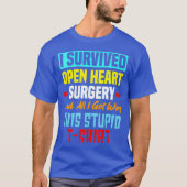 I Survived Open Heart Surgery Funny Bypass Heart T-shirt (Voorkant)