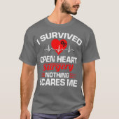 I Survived Open Heart Surgery Gifts Recovery Manne T-shirt (Voorkant)