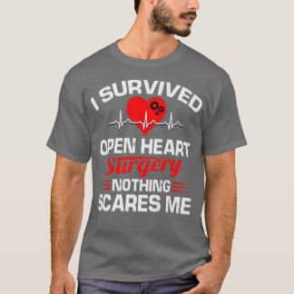 I Survived Open Heart Surgery Gifts Recovery Manne T-shirt