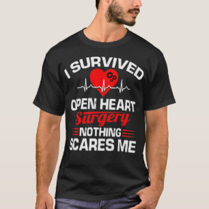 I Survived Open Heart Surgery Gifts Recovery Manne T-shirt