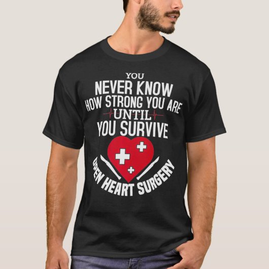 I Survived Open Heart Surgery Gifts Recovery Manne T-shirt (Voorkant)