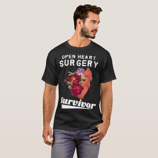 I Survived Open Heart Surgery shirt Heart Attack (Voorkant volledig)