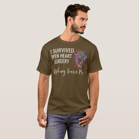 I Survived Open Heart Surgery Survivor Gift T-shirt (Voorkant volledig)