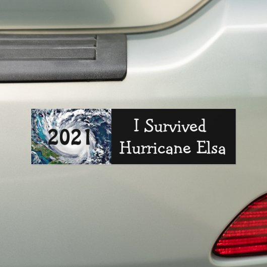 I Survived oricane Elsa 2021 Bumpersticker (Op auto)