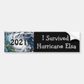 I Survived oricane Elsa 2021 Bumpersticker (Voorkant)