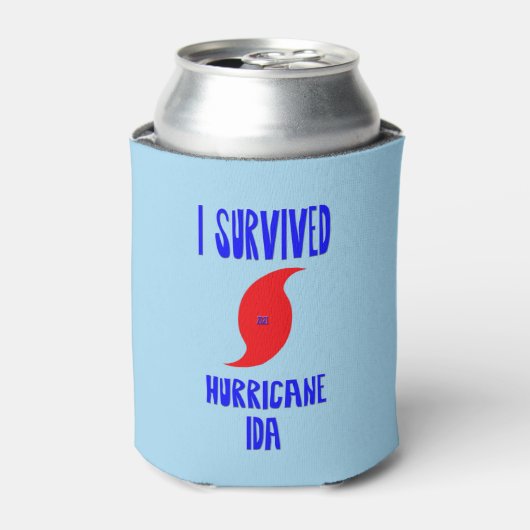 I Survived oricane Ida Blikjeskoeler (Blikje Voorkant)