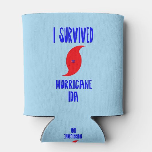 I Survived oricane Ida Blikjeskoeler (Achterkant)