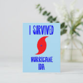 I Survived oricane Ida Briefkaart (Staand voorkant)