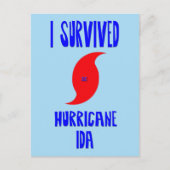 I Survived oricane Ida Briefkaart (Voorkant)