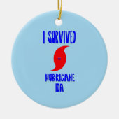 I Survived oricane Ida Keramisch Ornament (Voorkant)