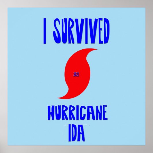 I Survived oricane Ida Poster (Voorkant)