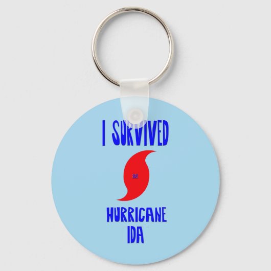 I Survived oricane Ida Sleutelhanger (Voorkant)
