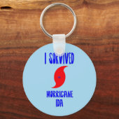 I Survived oricane Ida Sleutelhanger (Voorkant)