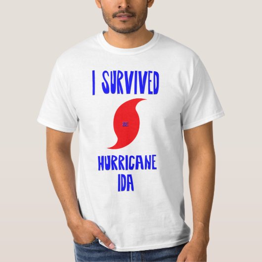I Survived oricane Ida T-shirt (Voorkant)