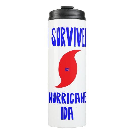 I Survived oricane Ida Thermosbeker (Voorkant)