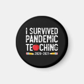 I Survived Pandemic Teaching 2020 2021 Apple Magneet (Voorkant)