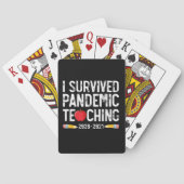 I Survived Pandemic Teaching 2020 2021 Apple Pokerkaarten (Achterkant)