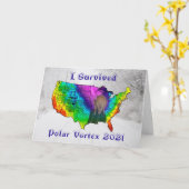 I Survived Polar Vortex 2021 Kaart (Gele Bloem)