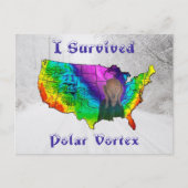 I Survived Polar Vortex Briefkaart (Voorkant)