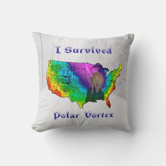 I Survived Polar Vortex Kussen (Voorkant)