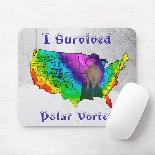 I Survived Polar Vortex Muismat (Met muis)