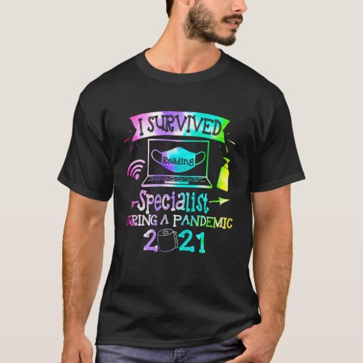 I Survived Reading Specialist During A Pandemic 20 T-shirt (Voorkant)