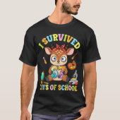 I Survived Six Seven Days Of School Cute Deer Stud T-shirt (Voorkant)