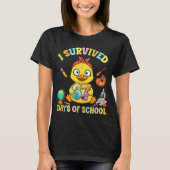 I Survived Six Seven Days Of School Cute Duck Stud T-shirt (Voorkant)
