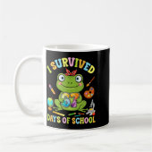 I Survived Six Seven Days Of School Cute Frog Stud Koffiemok (Links)